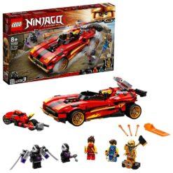 LEGO 71737 NINJAGO Legacy X-1 Ninja Charger Ninja Car Toy and Motorcycle with Cole Golden Figure