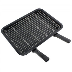 Large Grill Pan, Rack & Dual Detachable Handles For Bosch Oven Cookers