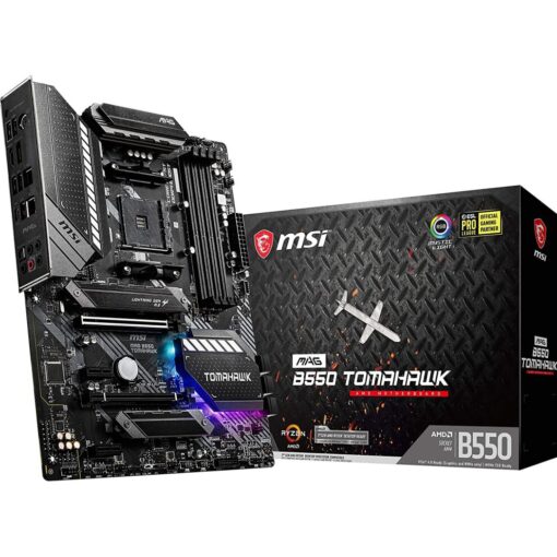 MSI MAG B550 TOMAHAWK Gaming Motherboard (AMD AM4, DDR4, PCIe 4.0, SATA 6Gb/s, M.2, USB 3.2 Gen 2, HDMI/DP, ATX, AMD Ryzen 5000 Series processors)