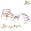 Montessori Pikler Set of 3 Triangle Ramp Arch Climber Ladder Slide Play Gym Set