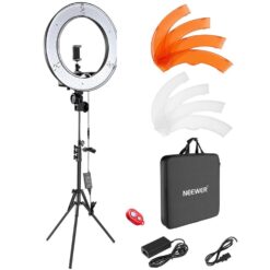 Neewer Ring Light Kit:18"/48cm Outer 55W 5500K Dimmable LED Ring Light