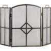 Puente 3 Panel Iron Fireplace Screen