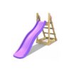 (Purple) Rebo Free Standing Garden Wave Water Slide with Wooden Platform - 6ft Slide