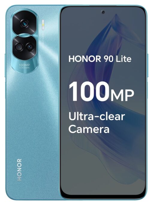 SIM Free HONOR 90 Lite 5G 256GB Mobile Phone - Cyan