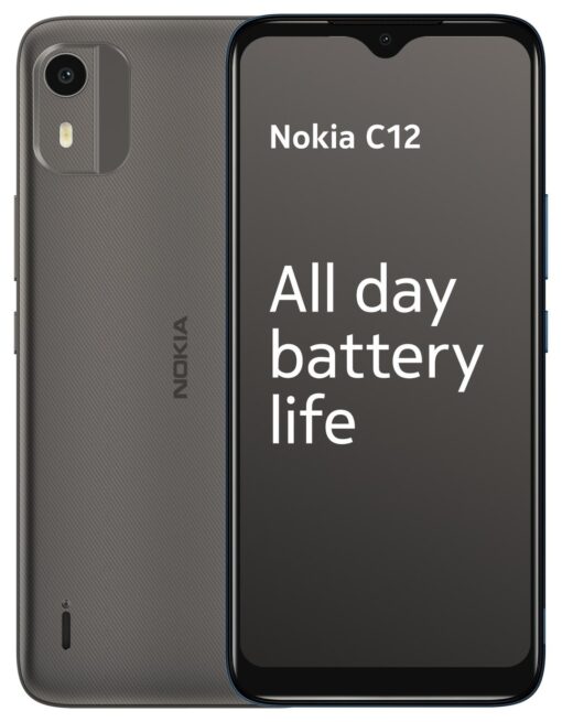 SIM Free Nokia C12 64GB Mobile Phone - Charcoal