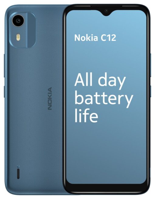 SIM Free Nokia C12 64GB Mobile Phone - Cyan