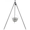 Tripod With Stainless Steel Kettle With Lid
