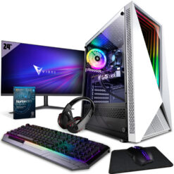 ( VIII-18 | Intel i9 11900F | RTX 3060 | 32GB RAM | 1TB NVMe M.2 | Win 11 | WiFi | 24" Monitor Bundle ) Vibox VIII Gaming PC