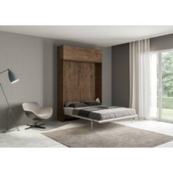 Vertical Foldaway Bed Kentaro 120 with Upper Wall Unit