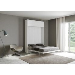 Vertical Foldaway Bed Kentaro 140 with Upper Wall Unit