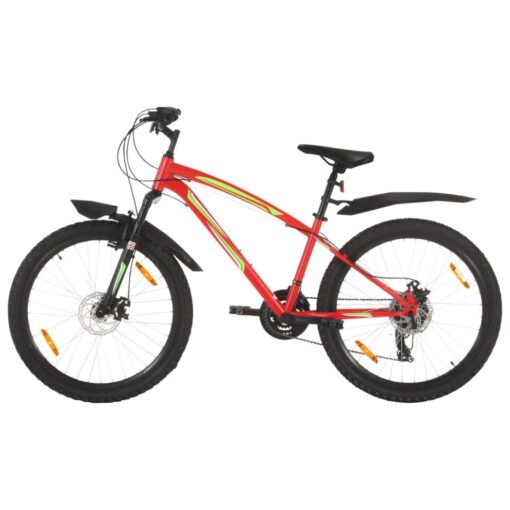 vidaXL Mountain Bike 21 Speed 26 inch Wheel 36 cm Red Outdoor Sport Bicycle