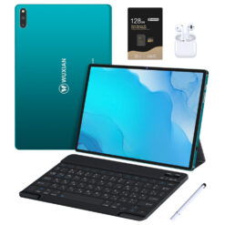 (12+512GB, Green) WUXIAN M33 Tablet PC+Stylus+Keyboard+Bluetooth Headset+Tablet Leather Case