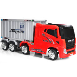 12V Kids Semi-Truck with Container Electric Ride On Car Toy Remote