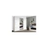 (250cm, White) LYON Double Sliding Mirrored Wardrobe Cabinet with LED Light