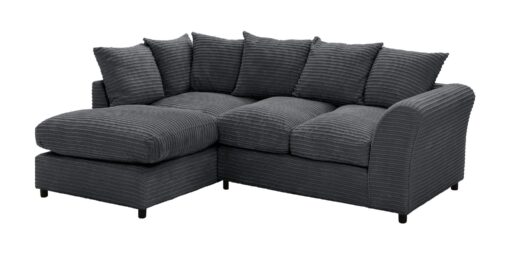 Argos Home Harry Fabric Left Hand Corner Sofa - Charcoal