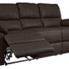 Argos Home Toby Faux Leather 3 Seater Recliner Sofa - Brown