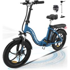 (Blue) HITWAY BK6S Folding Electric Bike 20"