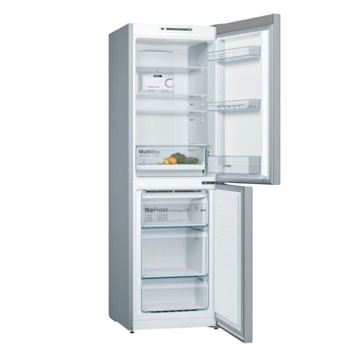 Bosch Serie 2 KGN34NLEAG 50/50 Frost Free Fridge Freezer - Stainless Steel Effect