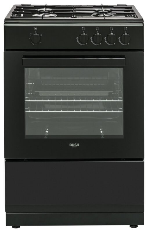 Bush BGC60SBX 60cm Single Gas Cooker - Black