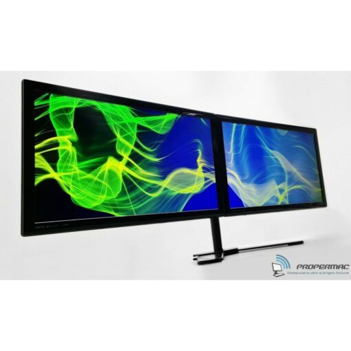 Dual Monitor Screen Bundle 2 x 23" FULL HD 1920x1080 DVI DP New Stand