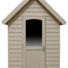 Forest Garden Overlap Retreat Shed - 8x5, Cream, Installed