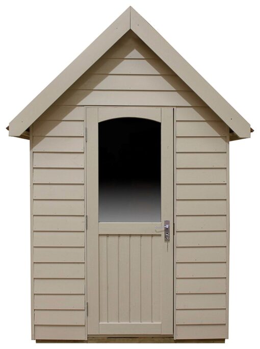 Forest Garden Overlap Retreat Shed - 8x5, Cream, Installed