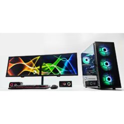 Gaming PC Bundle i7 Dual Monitor 512 SSD 1TB HDD 16GB DDR4 RTX 3050