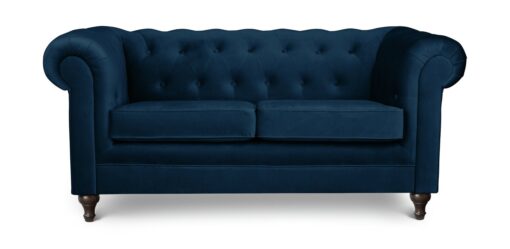 Habitat Chesterfield Velvet 2 Seater Sofa - Blue