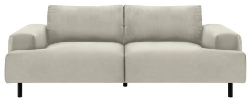 Habitat Julien Velvet 3 Seater Sofa - Natural