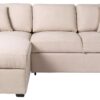 Habitat Reagan Left Hand Corner Chaise Sofa Bed - Natural