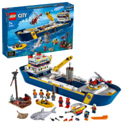 LEGO 60266 City Oceans Exploration Ship Floating Toy Boat, Deep Sea Underwater Set, Diving Adventure for Kids