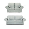 Oakland 3+2 Seater Sofa Set Plush Velvet Silver Grey