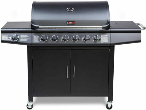 Pro Series COSMOGRILL 6 - Burner Free Standing Natural Gas 42765 BTU BTU Gas Grill with Side Burner and Cabinet