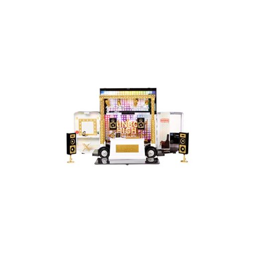 Rainbow High Rainbow Vision World Tour Bus & Stage 4-in-1 Light Up Deluxe Playset - Includes DJ Equipment, Working Spotlights, Vanity Chair,