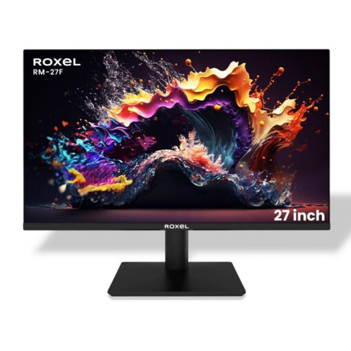 Roxel 27Inch IPS ELED Monitor, Borderless, FULL HD 1080P, 75Hz, 99% sRGB, 5ms RT