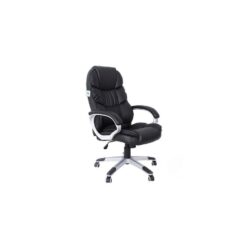 SONGMICS Office Executive Swivel Chair with 76 cm High Back Large Seat and Tilt Function Computer Chair PU Black OBG24BUK