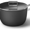 Smeg 7.7 Litre Non Stick Aluminium Casserole Pan - Black