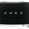 Smeg TSF01BLUK 50's Style Retro 2 Slice Toaster - Black