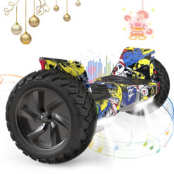 (Yellow) Hoverboard 8.5" Off-Road Tire with APP and Bluetooth for Adults and Kids