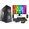 (i3, TOWER ONLY) Sniper Gaming Intel Quad Core i7 16GB RAM 1TB HDD & 128GB SSD PC Bundle & Speakers