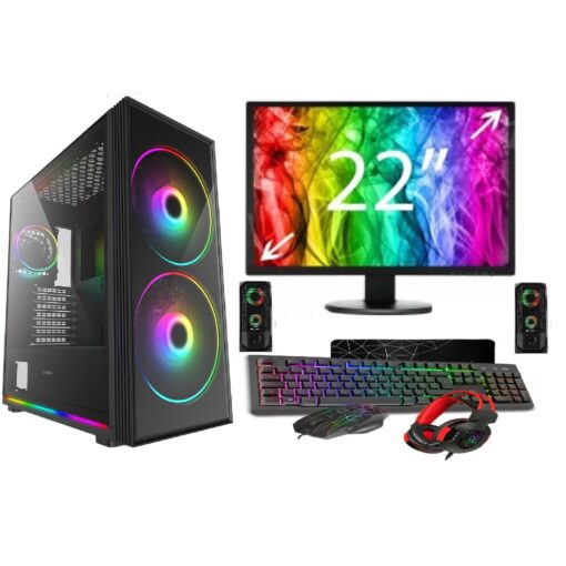 (i7, TOWER ONLY) Sniper Gaming Intel Quad Core i7 16GB RAM 1TB HDD & 128GB SSD PC Bundle & Speakers