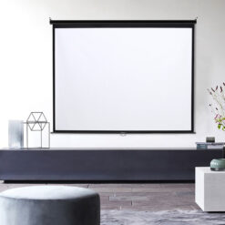 (100 in) Manual Pull Down Projector Screen 4:3 Wall Mounted