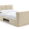 Argos Home Jakob Double TV Ottoman Fabric Bed Frame- Natural