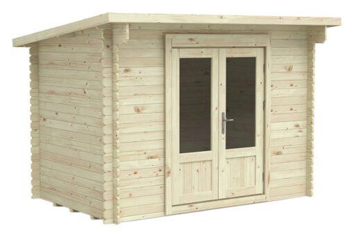 Forest Harwood Log Cabin Pent Roof - 10 x 7ft