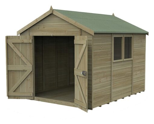 Forest Timberdale Double Door Apex Shed - 10 x 8ft