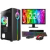 (Full Set Up) Gaming PC Bundle: Intel Core i3 / 16GB RAM / 1TB+128GB SSD / GT730 2GB/ 22" Monitor / Windows 10 / Quake Black