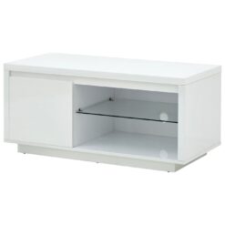 GFW Polar 1 Door TV Unit - White Gloss