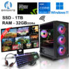 Gaming PC Bundle Core i5 12400F 32GB DDR4 NVIDIA RTX 3050 1TB SSD W11