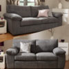 (Grey) COLLINGDALE Corduroy 3 Plus 2 Sofa Set