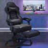 Massage Gaming Chair Swivel Computer Desk Seat Office Recliner Black